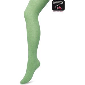 Bonnie Doon Biologisch Katoenen Maillot Dames Licht Groen maat 38/40 M - Uitstekende pasvorm - Gladde Naden - OEKO-TEX gecertificeerd - Bio Cotton Tights - Duurzaam Huidvriendelijk Bio Katoen - Lichtgroen Gemeleerd - Loden Frost Melee - BP051900.274