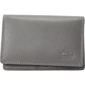 Compacte Leren Dames Portemonnee Grijs - Ideale Dames Portemonnee Grijs Leer