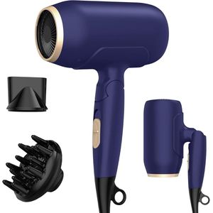 Inklapbare Reisföhn met Diffuser en 2000 W Vermogen - Mini Haardroger voor Reizen