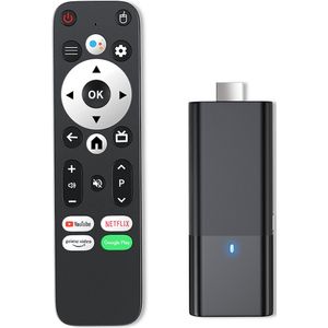 BMN® Android TV Stick 4K Chromecast Streaming Stick - Chromecast Voor Tv - Gemakkelijk te installeren Incl. Google assistant - Zwart