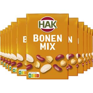 HAK Bonenmix in Pak 12x 380gram - Mix van kikkererwten, rode kidneybonen en witte bonen. Vegan - Plantaardig - Vegetarisch - Peulvruchten - Groenteconserven