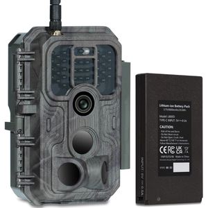 DailySupplies® Wildcamera met Nachtzicht - Buitencamera voor Buiten - Waterdicht - Wifi - 4K - Grijs