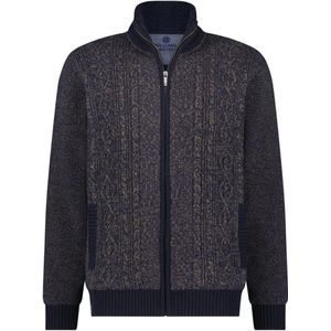 Fellows United Cardigan Vest Rough Sherpa Lining Inside Navy (32.1113 - 110)