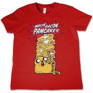Adventure Time Kinder Makin' Bacon Pancakes Kids T-Shirt Red-12 Jahre