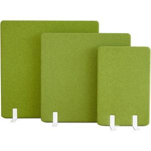 Akoestische wand Wolvilt breed 80CM hoog 120CM kleur wolvilt Antraciet WV15 kleur beugel Aluminium (RAL9006)