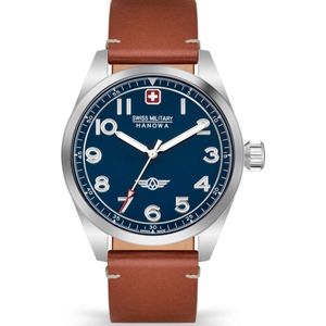 Swiss Military Hanowa Falcon Horloge - Swiss Military Hanowa heren horloge - Blauw - diameter 42 mm - roestvrij staal