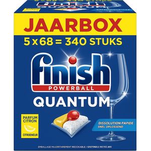 Finish Quantum Lemon - 340 Stuks - Voordeelverpakking - Jaarbox