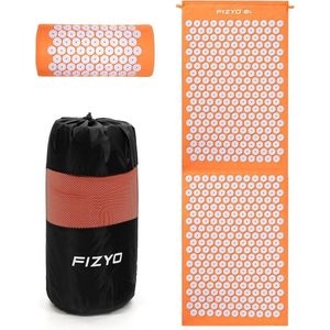 Acupressuurmat met Kussen - Massagemat voor Volledige Lichaams- en Voetmassage (120 x 44 cm, Oranje)