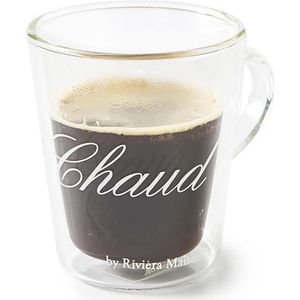 Riviera Maison koffie- en theeglas - dubbelwandig - C'est Chaud Mug M