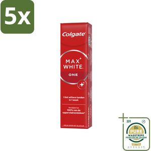 5 x Colgate Tandpasta Max White One 75 ml - Grootverpakking - Tandpasta - Witte Tanden - Whitening - Tanden Witter Maken - Tandpasta Whitening