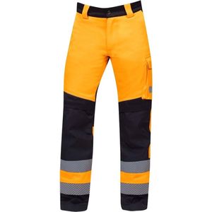 Ardon Signal+ Hi-Viz Werkbroek | Fluorescerend oranje/zwart | Maat 62 (46/32) | Reflectieklasse 1