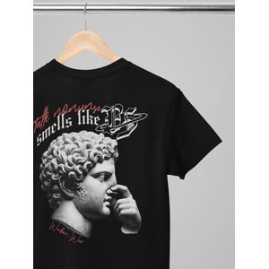 Oversized shirt - Talk nonsense - Wurban Wear | T-shirt | Merk kleding | Unisex tshirt | Streetwear | Pump cover | Techno outfit | Merk shirt | Gym shirt | y2k | Techwear | Urban | Grote maten | T-shirt heren | T-shirt dames | Zwart