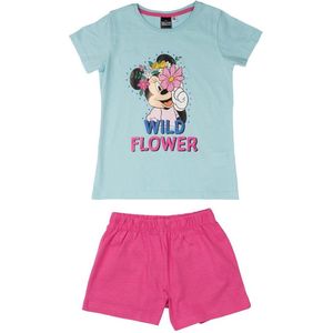 Disney Minnie Mouse Pyjama / Shortama - Mintgroen / Roze - Katoen - maat 122/128