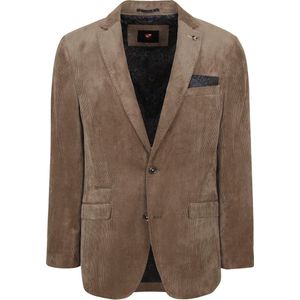 Suitable - Colbert Heleen - Bruin - Heren - Ribstructuur - Modern-fit