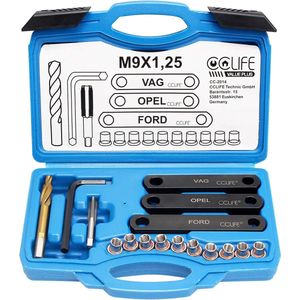 CCLIFE - Rem - Zuigerschroefdraad Reparatieset - Remschroefdraad Reparatieset - Remklauw Schroefdraad Reparatieset - Gereedschap & Uitrusting - M9x1.25