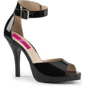 Pleaser Pink Label - EVE-02 Pumps - Paaldans schoenen - 45 Shoes - Zwart