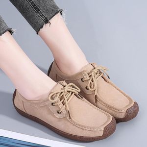 Vrouwen Loafers Mocassin Lace Up Flats Slip On - Casual Schoenen van Faux Suede voor Dames met Comfortabele Pasvorm