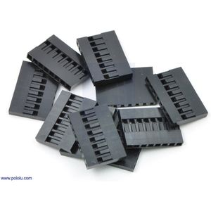 1x8-Pin Dupont 10-Pack 0.1"" (2.54mm) Krimpconnectorbehuizing Pololu-1907