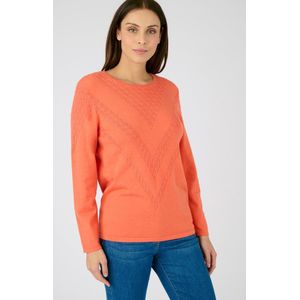 Damart - Pull in fantasietricot, wolmix met Thermolactyl - Dames - Roze - M