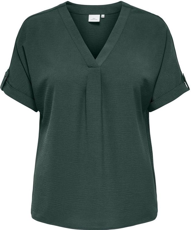 ONLY CARMAKOMA - Top - V-Hals - Geplooid Detail - Regular Fit