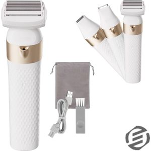 Equivera Ladyshaves voor Vrouwen - Trimmer voor Vrouwen - Scheerapparaat Vrouw - Ontharingsapparaat - Bikinilijn - Oksels - Benen