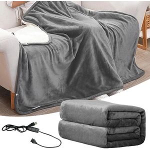 Collox - Elektrische Verwarmingsdeken - Grijs - Oplaadbaar - 3 Warmtestanden