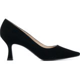 Lodi Dames Suède Pumps / Schoenen - Naaldhak hoogte 5 cm - Jona sue - Zwart - Maat 36