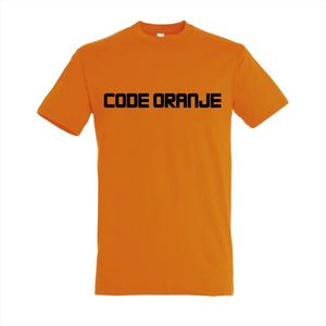 CODE ORANJE - KONINGSDAG -shirt - 100% Katoen - Maat 3XL - Classic Fit - Oranje