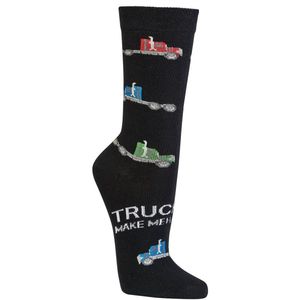 Sokken | grappige sokken dames | grappige sokken heren | happy socks printjes | thema trucks | maat 36-41 | per 4 paar | kleur zwart