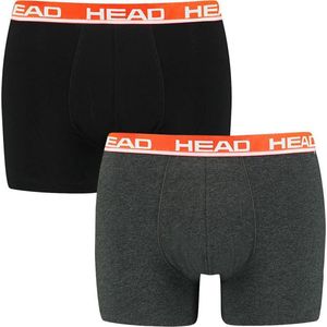 HEAD 2P boxers basic II zwart & grijs - S