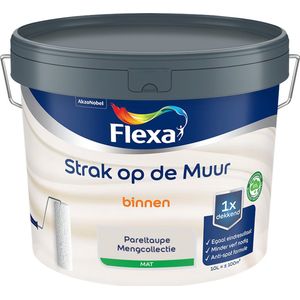 Flexa Strak op de Muur Muurverf - Mat - Mengkleur - Pareltaupe - 10 liter