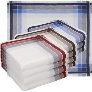 4 Zakdoeken voor heren - Leo Betz - 12 stuks - 100% katoen - maat 40 x 40 cm