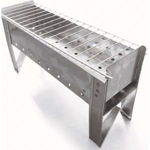 BBQ voor Arrosticini - 40 cm - met houtskool - plaats voor 25 stokjes