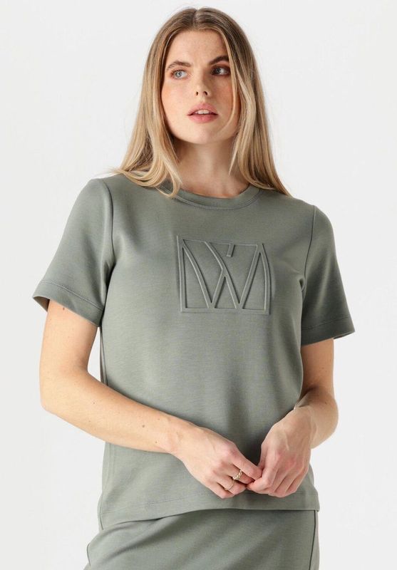 INWEAR Vincentiw Logo Tshirt Tops & T-shirts Dames - Shirt - Groen - Maat S