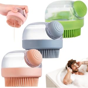 Scalp massager - siliconen massageborstel voor de haren - Haargroei & anti roos - Je kunt shampoo toevoegen - Hair Brush - Haarverzorging - Hoofdhuid borstel - U kunt uw huisdier ook wassen - 3-pack