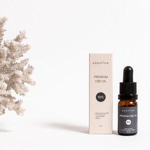 Ebb+Flow - 10% CBD Olie - 10 Milliliter - 0% THC - Swiss Bio Hennep - Lab getest - Premium Kwaliteit