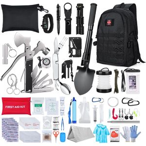 MMOBIEL Noodpakket All-in-1 – Overlevingsset voor Noodgevallen met Rugzak, EHBO-Set – Survivaluitrusting met Waterfilter, Vuurstarter, Multitool voor Outdoor, Kamperen, Avontuur, Mannen