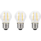 SPL - E27 LED Lamp - Dimbaar - Extra Warm Wit - LED Filament G45 - Vervangt 15W - 3 Stuks