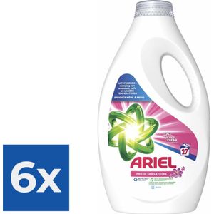 Ariel Vloeibaar Wasmiddel Fresh Sensations - 1215 ml (27 wasbeurten) - Voordeelverpakking 6 stuks