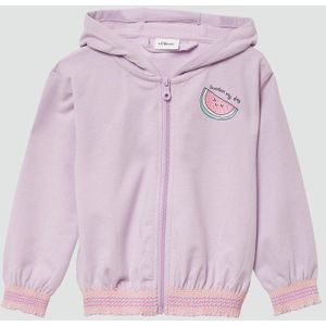 Sweatshirt Jack - Regular Fit - Katoenmix - Met Glitterprints en Gesmokte Details