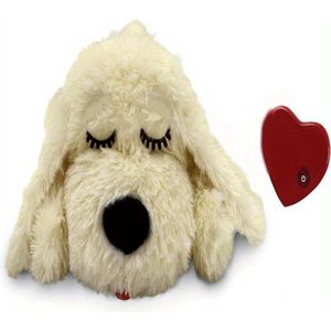 Hondenknuffel Met Hartslag - Knuffel Met Hartslag - Heartbeat knuffel - Beige