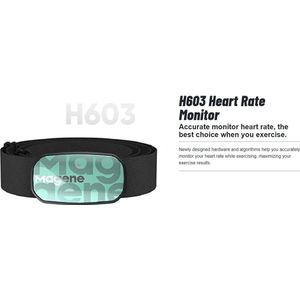 Magene H603 hartslagmeter (Groen), Ideaal alternatief voor Wahoo TICKR, Bluetooth hartslagmeter, hartcoherentie meting, borstband, ANT+ hartslagmeter, accurate hartslagmeting HRM-sensor, compatibel met Garmin, Zwift, Wahoo, Rouvy, Strava, Polar Beat
