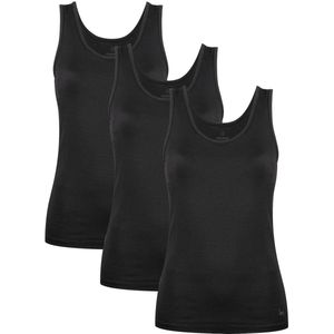 Undiemeister Tanktop Dames - 3-Pack - Volcano Ash (Zwart) - Hemd Mouwloos - Perfecte Pasvorm - Zijdezachte Ademende Stof - Geen Labels - Basic Ondershirt - Tencel - Tanktop - Maat M