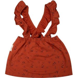 Little Indians Salopette Dress Firework Picante - Jurk - Roodbruin - Meisjes - Maat: 6 jaar