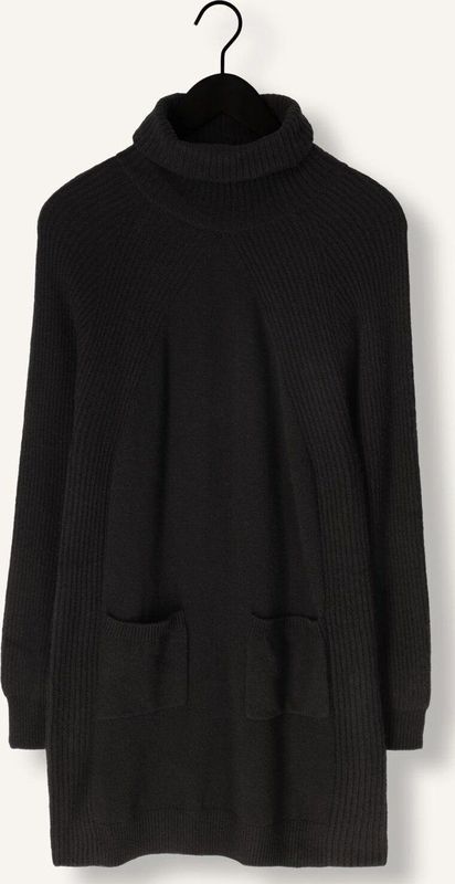 Liu Jo - Gebreide Jurk - Zwart - Kort - Losse Pasvorm - Lange Mouw