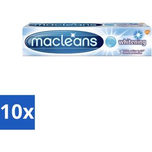 Macleans - Tandpasta - Whitening - Verwijdert Vlekken & Versterkt Tandglazuur - 100 ml - Bulkverpakking - 10 stuks