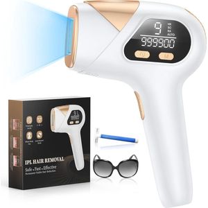 3 in 1 IPL Ontharingsapparaat met 9 Energieniveaus en 3 Functies - Permanent Pijnvrij Ontharingsapparaat voor Gezicht, Oksels, Benen en Lichaam