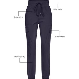 Mi Piace - Travelstof - Dames Broek - Navy - Cargo
