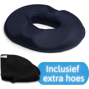 Lifetec Premium - Ringkussen - Orthopedisch Traagschuim - Aambeien Zitring - Donut Kussen - Stuitkussen