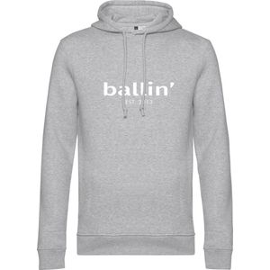 Ballin Est. 2013 - Heren Hoodies Basic Hoodie - Grijs - Maat XL
